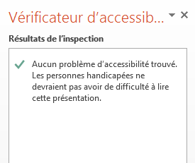 Vérifier accessibilité